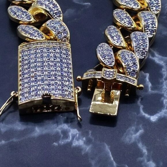 8inch x 20mm Bi-Color  Miami Cuban Bracelet - Picture 4 of 13